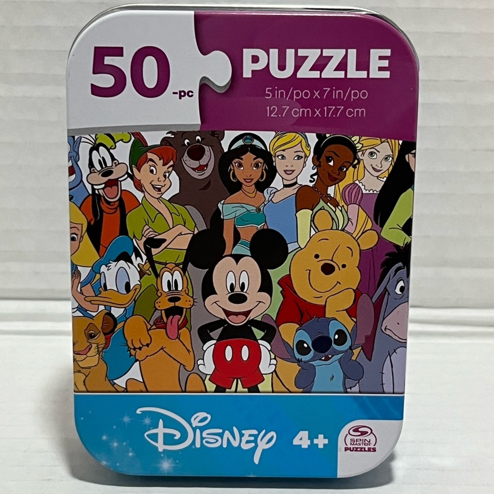 50 piece, Disney puzzle tin brand new sealed